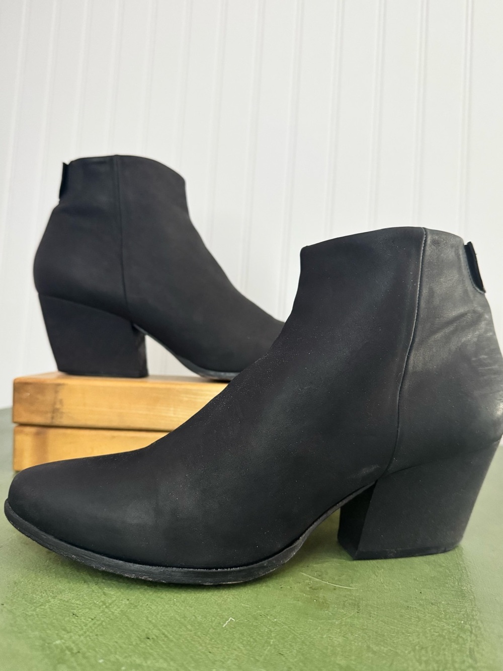 Coclico ZENO Zippered Wedge Ankle Boots in Waxed Italian Leather *Spain*